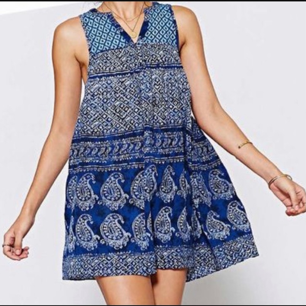 Blue paisley dress